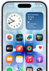 iPhone 17 mostrato di fronte, fotocamera frontale Center Stage in alto al centro