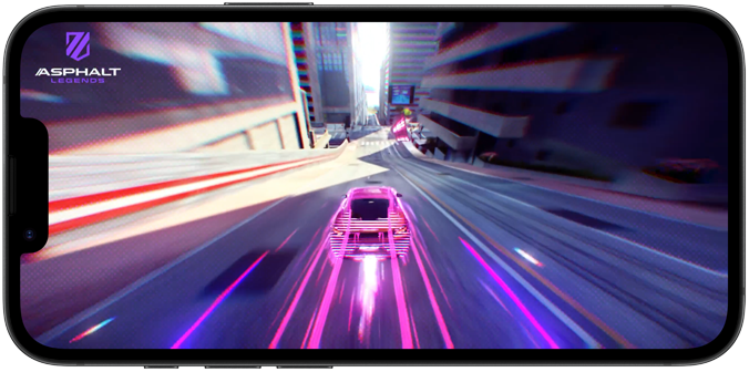 iPhone 17e, sul display la scena di un gioco con una gara automobilistica