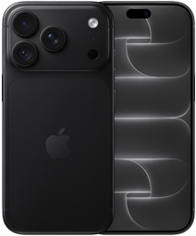 iPhone 18 Pro nero mostrato da dietro, sistema di fotocamere Pro Fusion in alto, logo Apple al centro; e mostrato di fronte, design all-screen